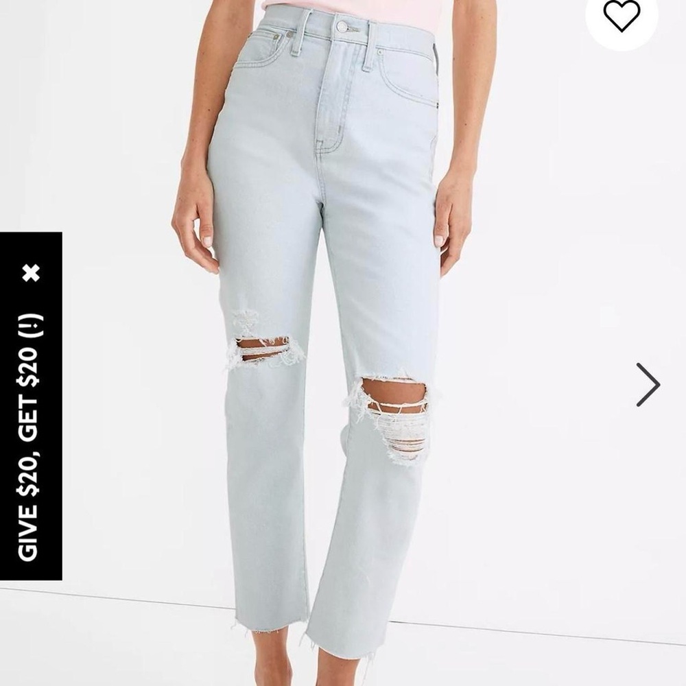 Madewell Jeans - Petite Momjean in Harman Wash: Raw-Hem Edition in size 24